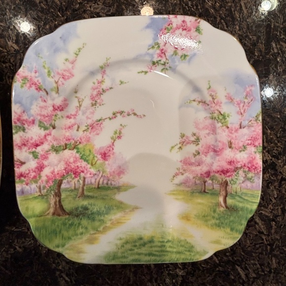 Two -  6 1/4" Bread & Butter Plates by Royal Albert, Blossom Time - Picture 3 of 4